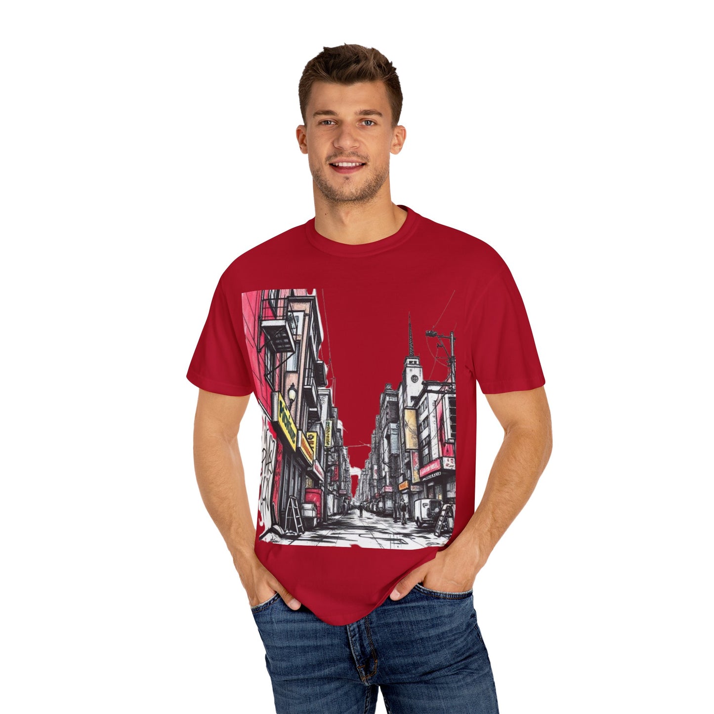 Urban Street Art Unisex Garment-Dyed T-Shirt - Perfect for Art Lovers & Casual Wear