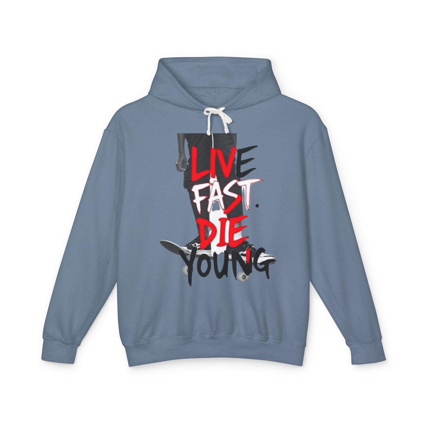 "Live Fast Die Young" Unisex Lightweight Hooded Sweatshirt - imperatrixies