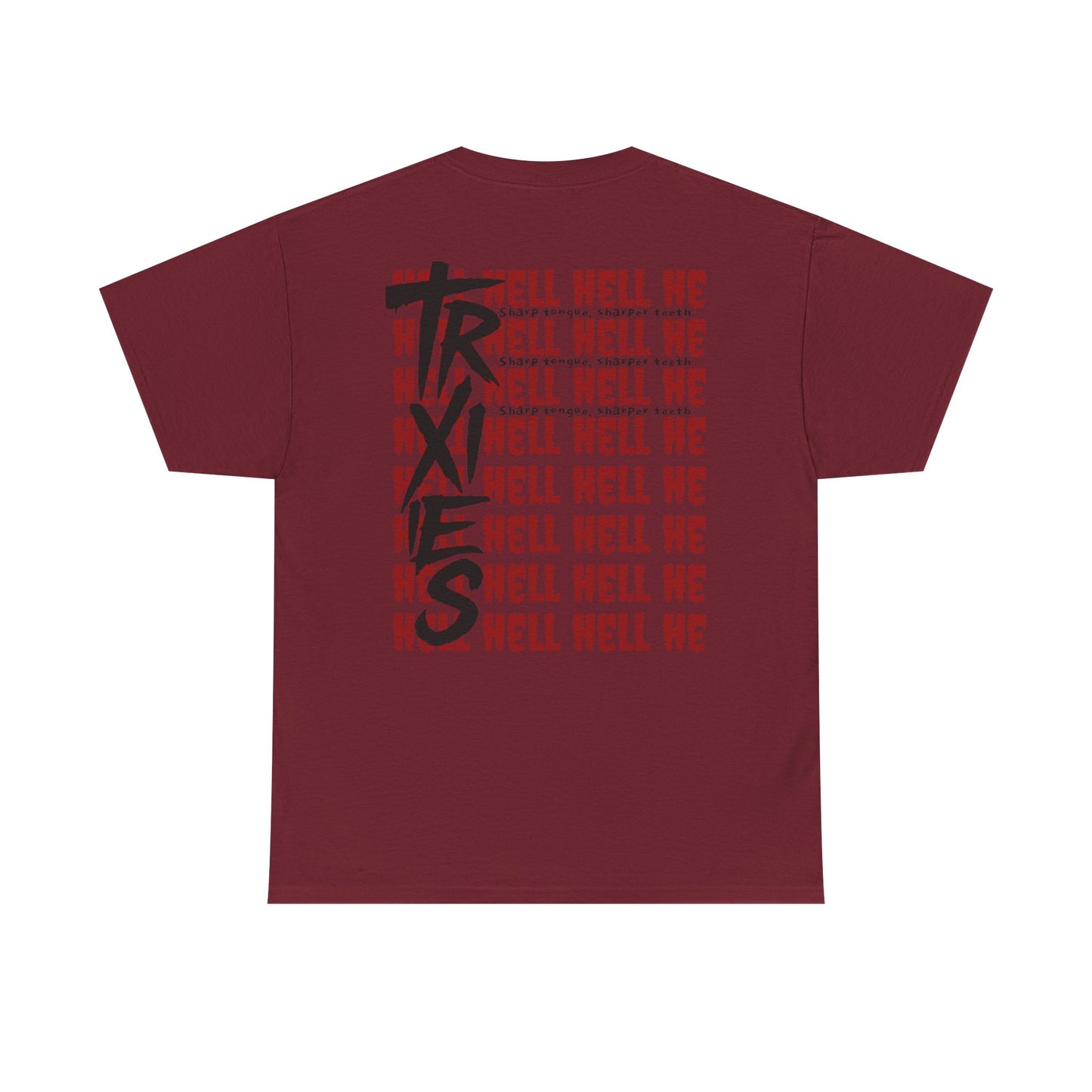 HELL Unisex Heavy Cotton Tee - Streetwear Alt Y2k T-shirt 100% Cotton - Trixies