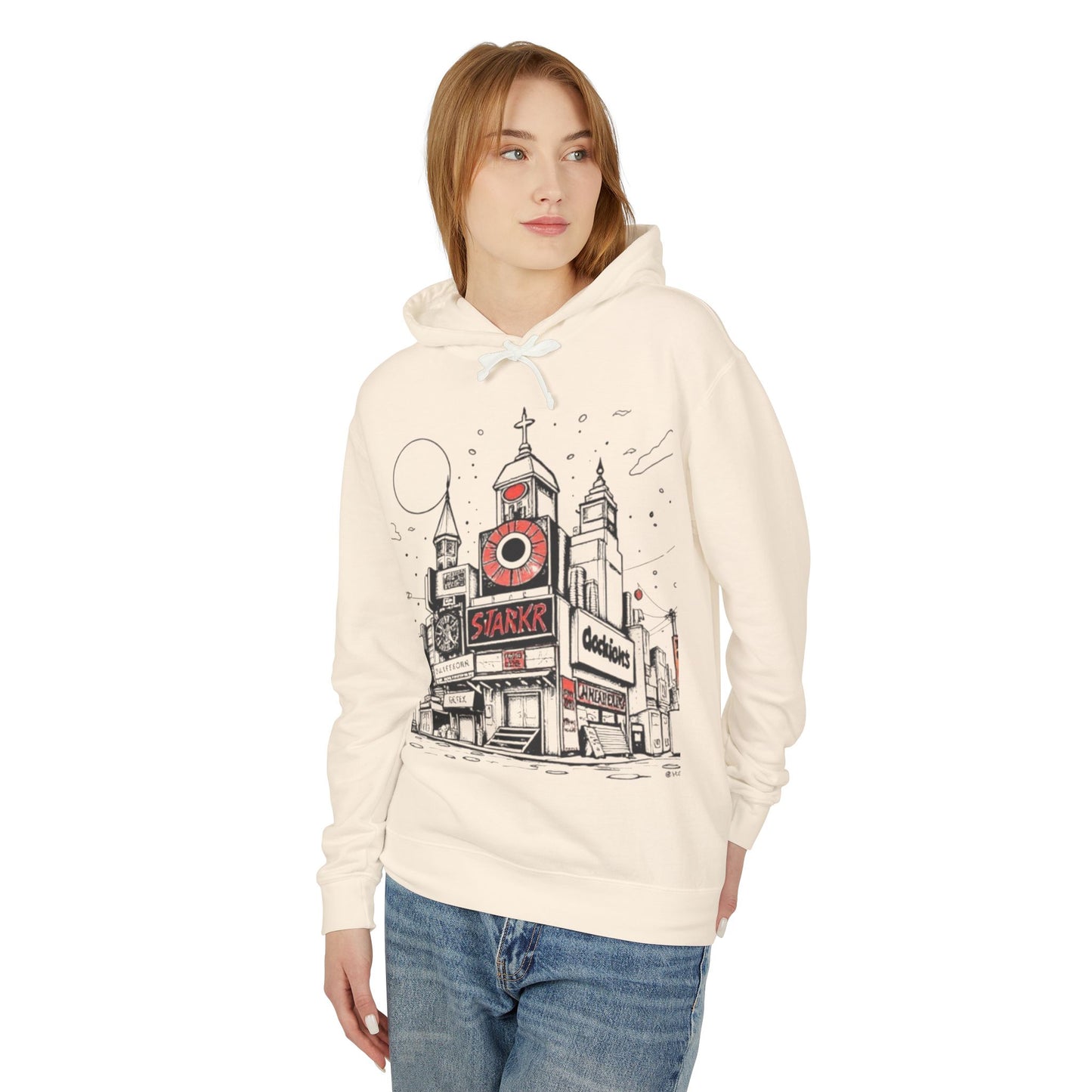 Urban Art Unisex Lightweight Hooded Sweatshirt - 'Trixies'