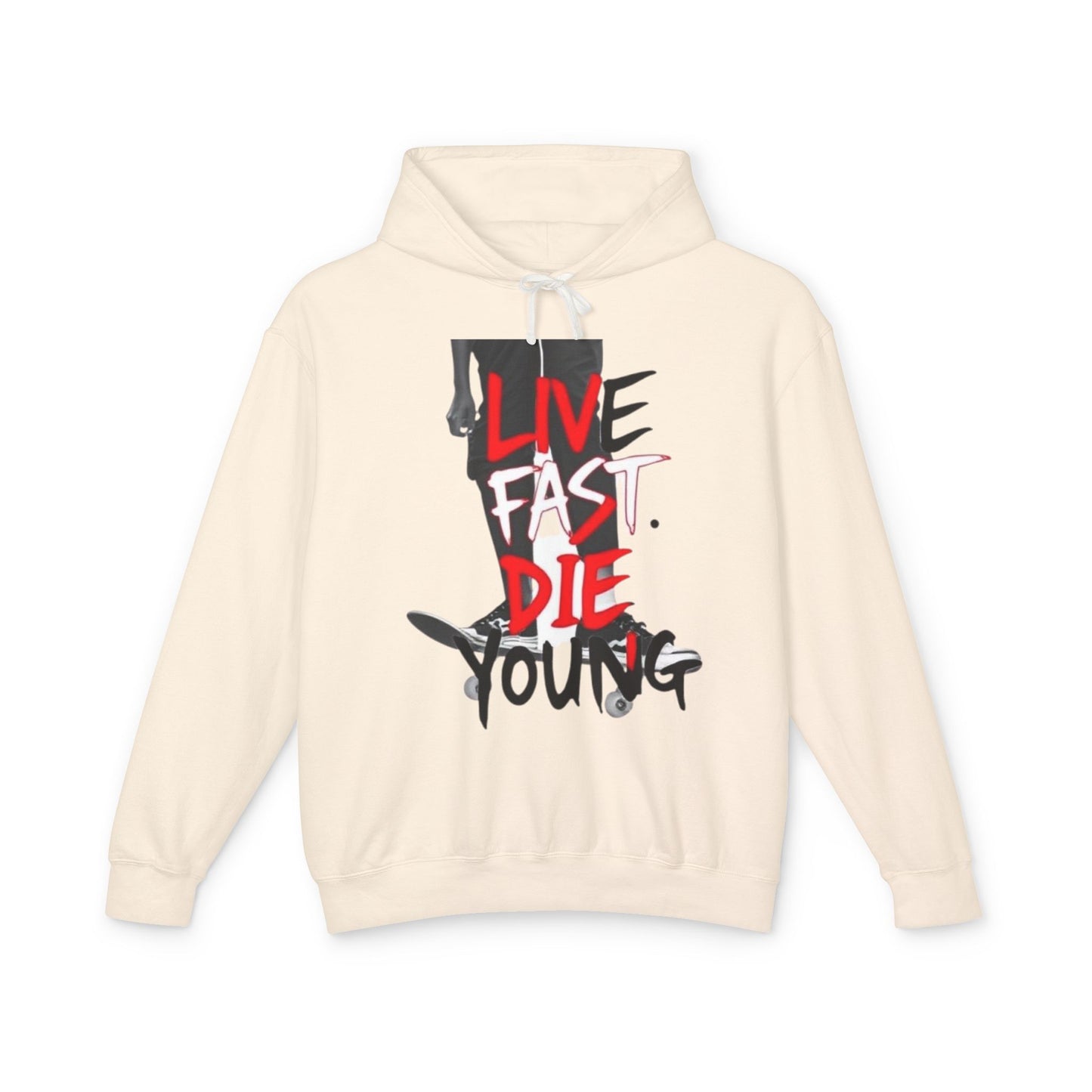 "Live Fast Die Young" Unisex Lightweight Hooded Sweatshirt - imperatrixies