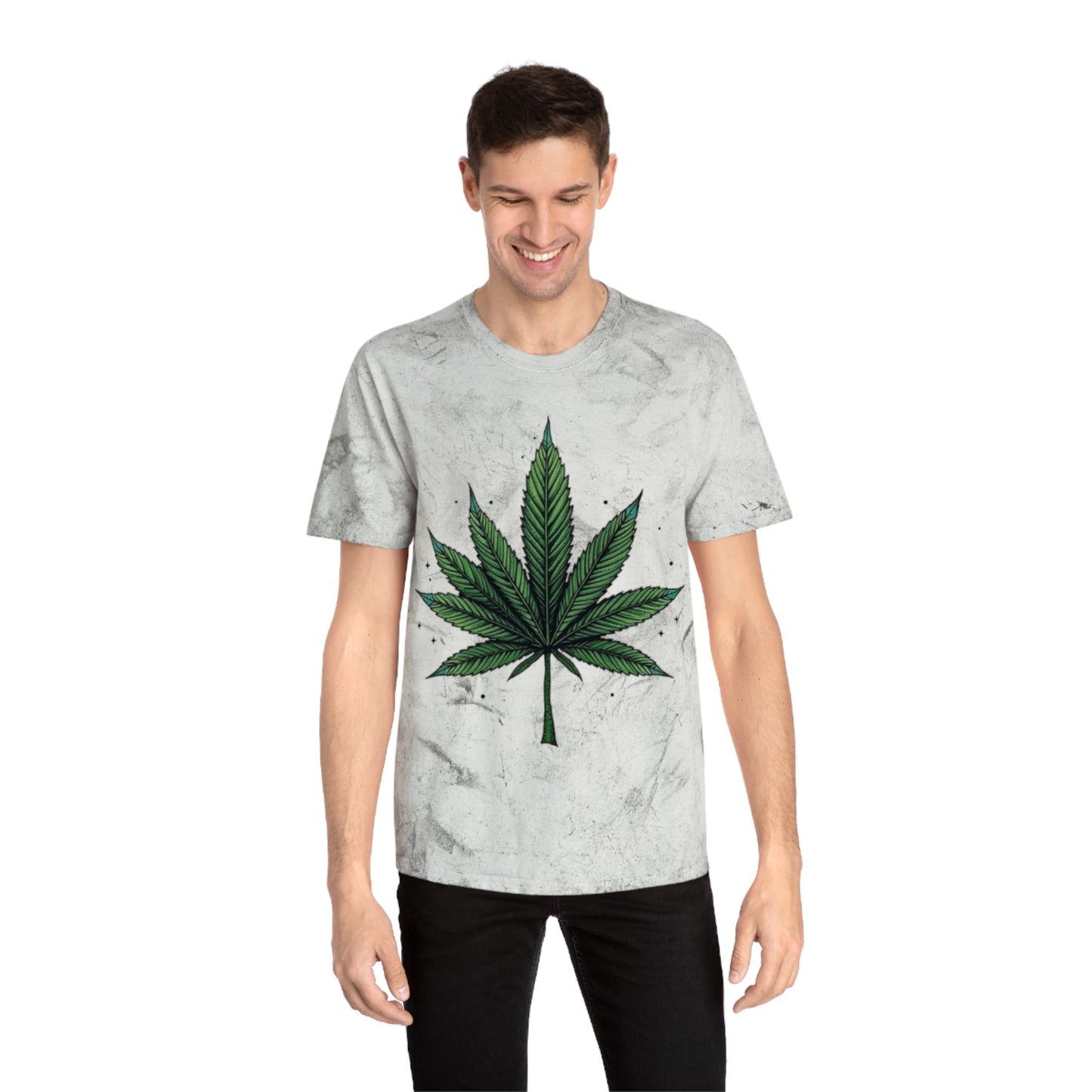 Color Blast Weed Marijuana T-Shirt Get High - 100% Cotton - Trixies