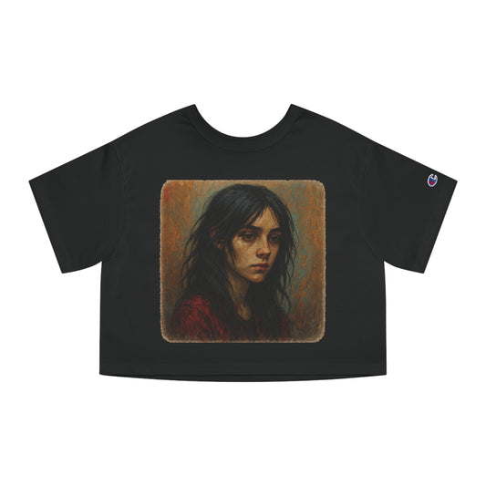 Cropped T-Shirt: Alternative Girl Edgy Art Tee Streetwear