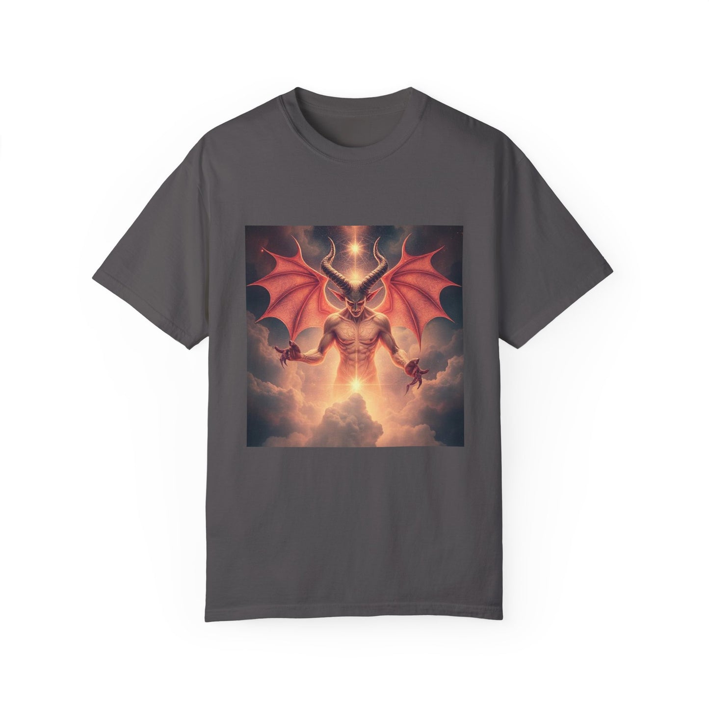 Mystic Goth Rock Emo Unisex Garment-Dyed Devil Artwork T-Shirt - Imperatrixies Design