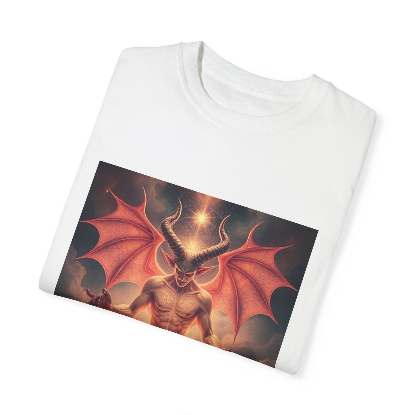 Mystic Goth Rock Emo Unisex Garment-Dyed Devil Artwork T-Shirt - Imperatrixies Design