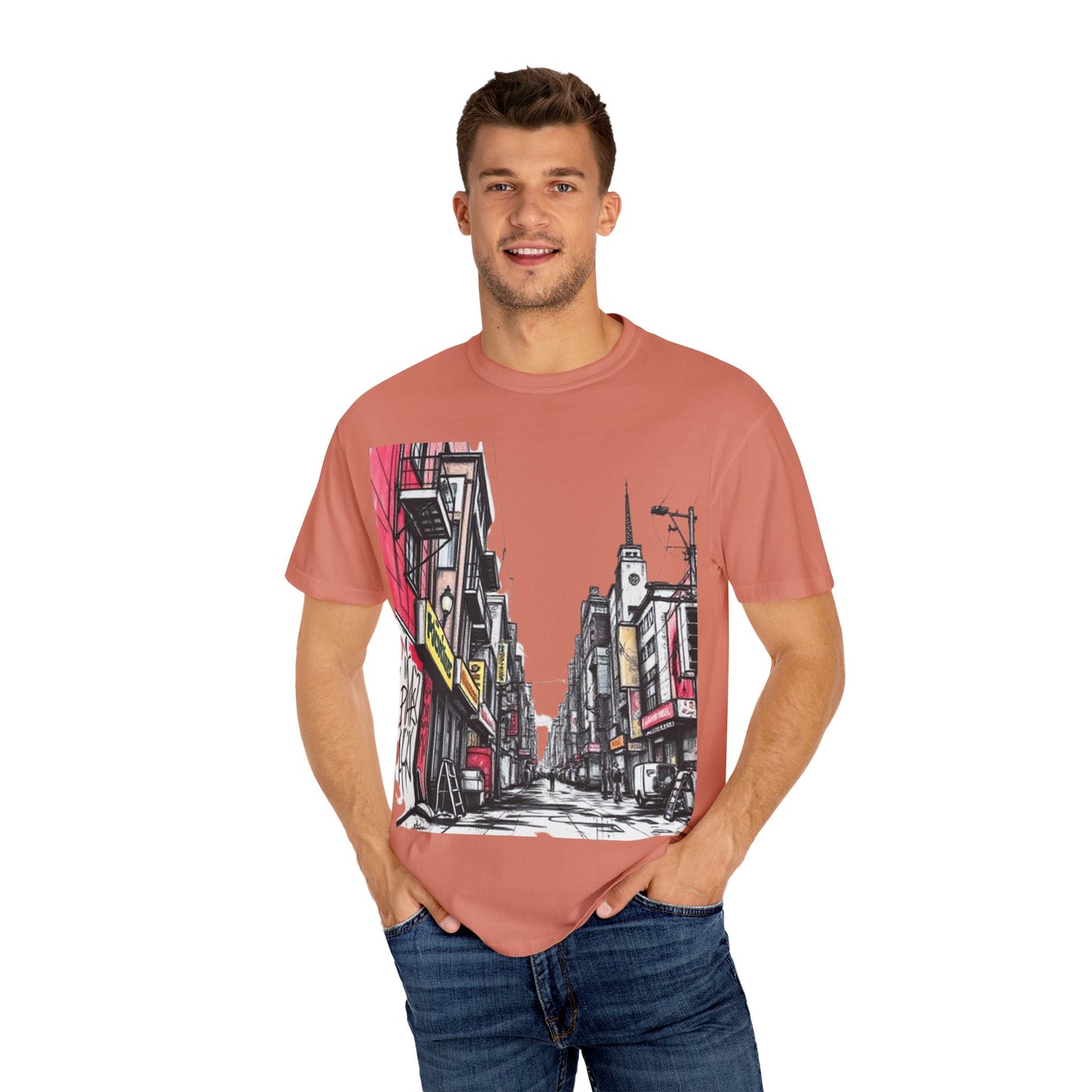 Urban Street Art Unisex Garment-Dyed T-Shirt - Perfect for Art Lovers & Casual Wear
