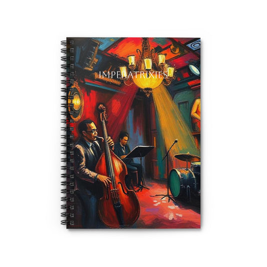 Jazz-Inspired Ruled Spiral Notebook