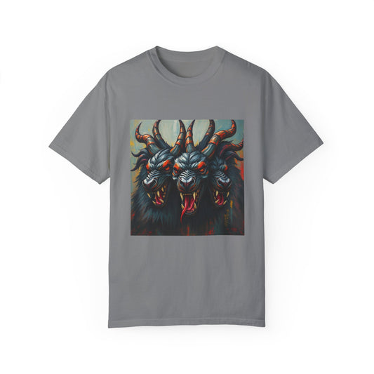 Cerberus Goth Mystic T-Shirt Gen-z Y2K Rock Beast Design
