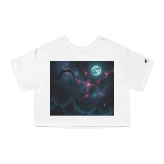 Cropped T-Shirt with Moon and Trixies Design, Casual Women's Top, Trendy Graphic Tee, Perfect for Gifting, Everyday Wear, Festival [...]