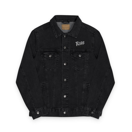 Grayish Custom Embroidered Unisex Denim Jacket - Trixies
