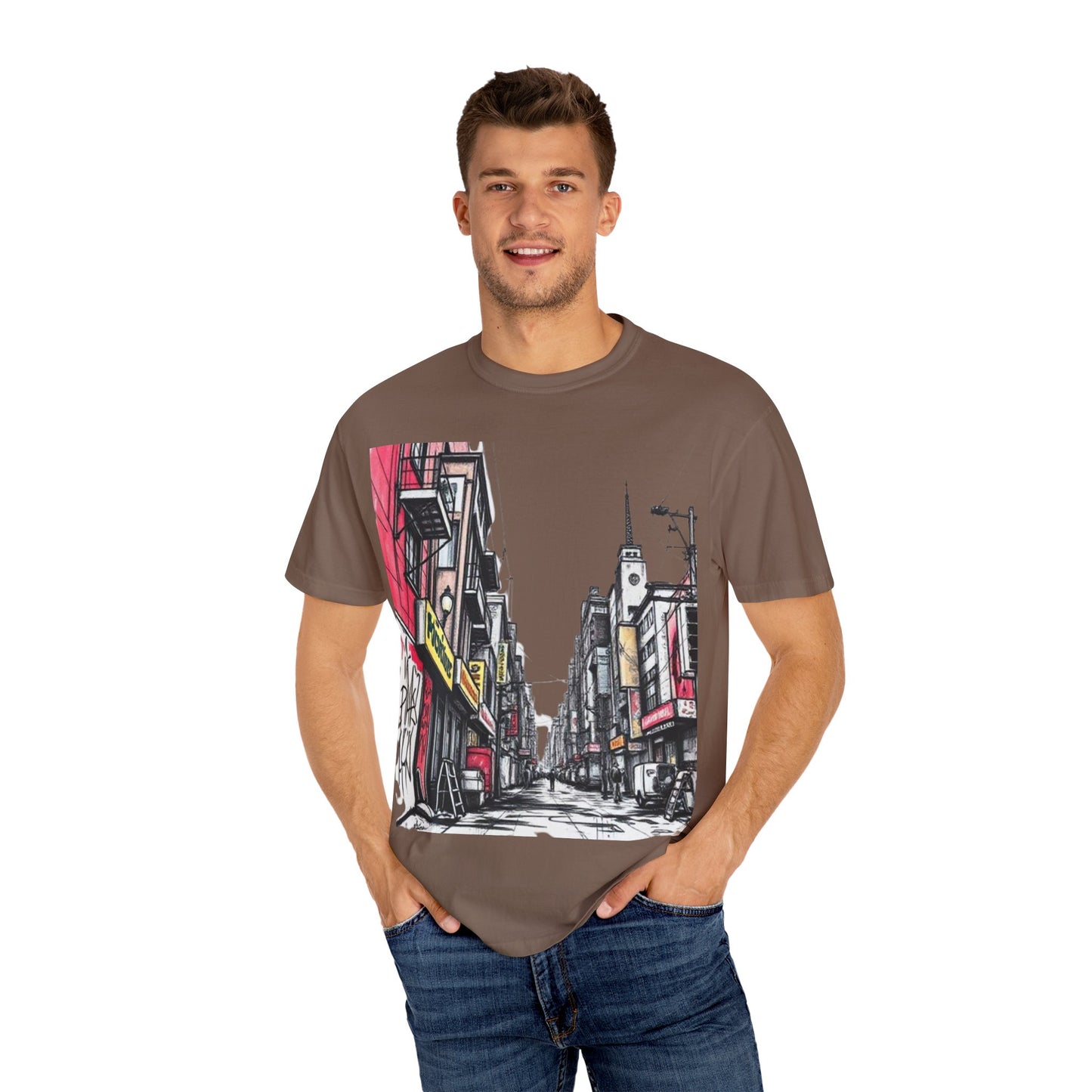 Urban Street Art Unisex Garment-Dyed T-Shirt - Perfect for Art Lovers & Casual Wear