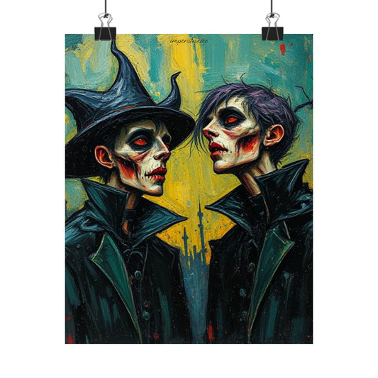 Gothic Horror Matte Vertical Posters - Timeless Frights for Spooky Decor