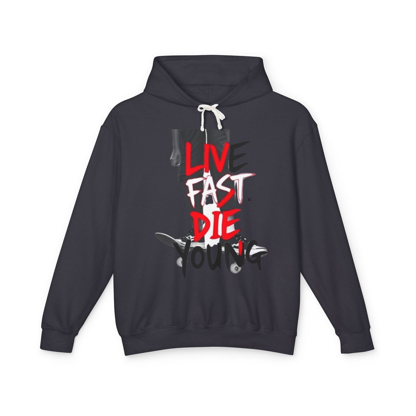 "Live Fast Die Young"  Unisex Lightweight Hooded Sweatshirt - imperatrixies