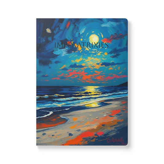 Serene Sunset Softcover Journal – Beach-Inspired Design ebb and flow