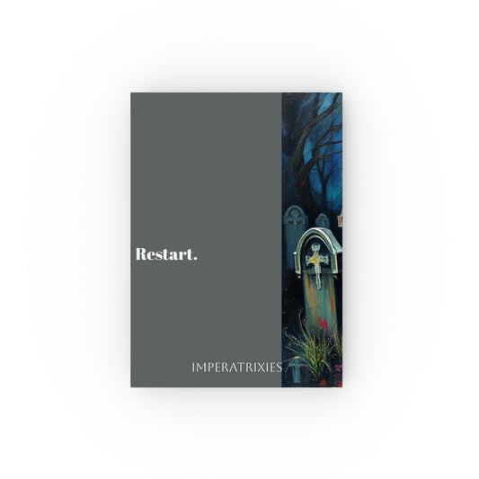 Cemetery Graveyard Gothic Hard Backed Journal - "Restart" | Perfect Sketchbook