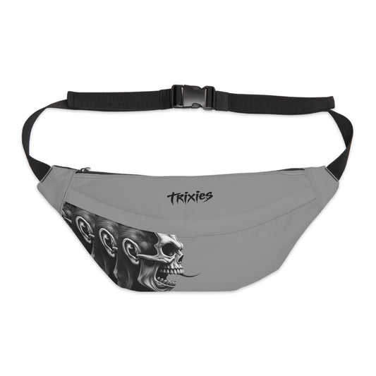 Stylish Large Fanny Pack Dark Skull Goth Alternative Streetwear Bag Unisex - Trixies