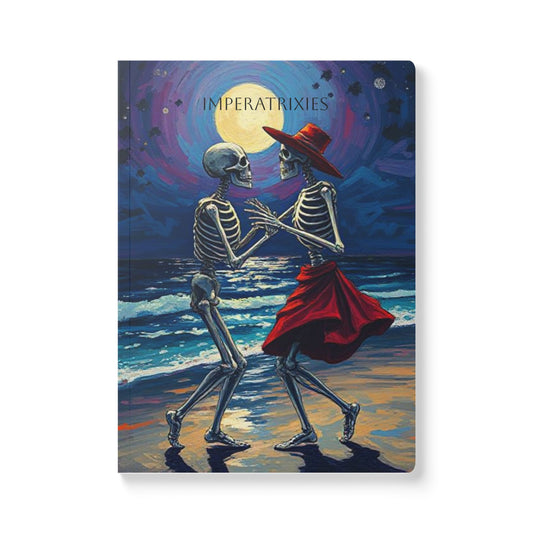 Romantic Skeleton Dance Softcover Journal - Sketchbook 2 of cups tarot