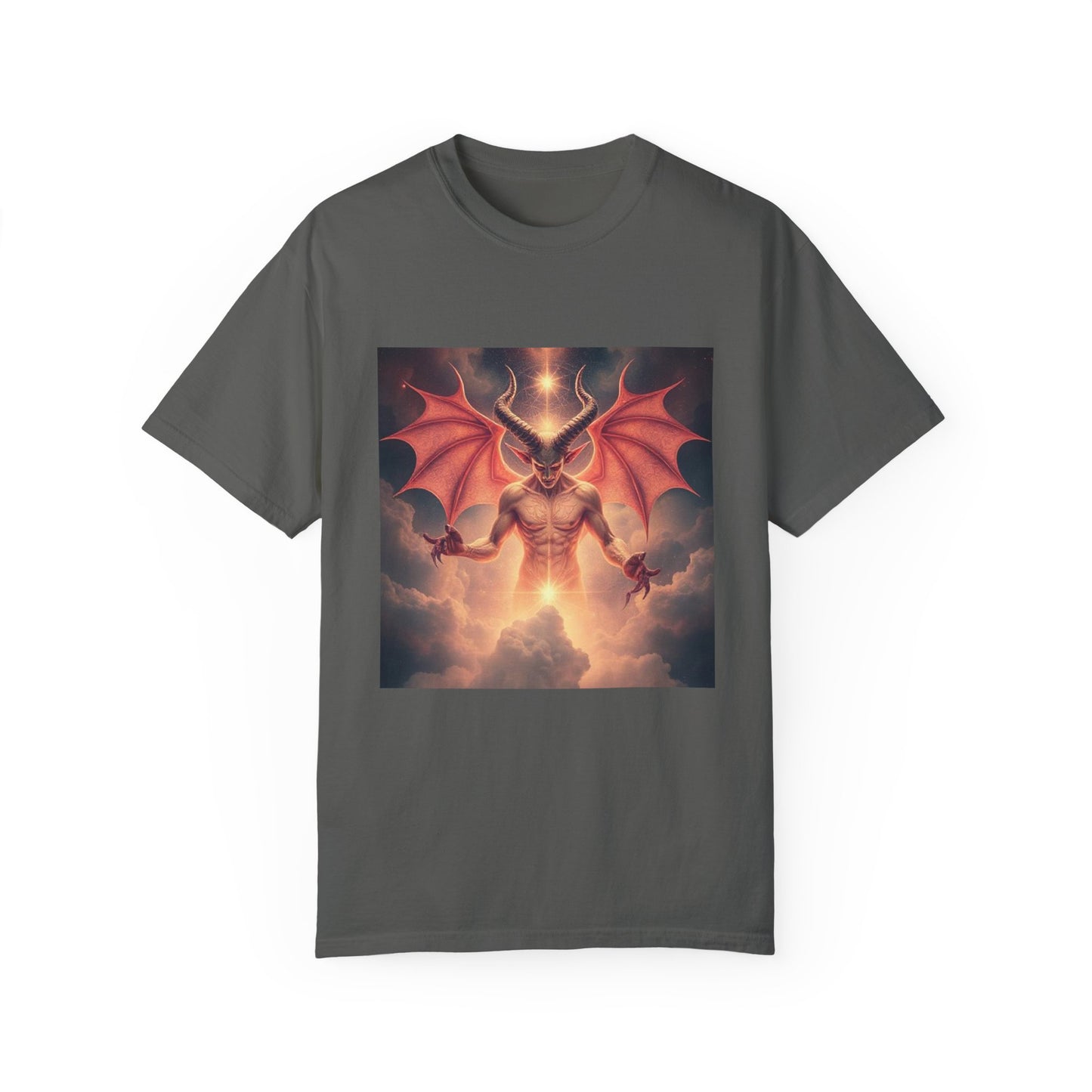 Mystic Goth Rock Emo Unisex Garment-Dyed Devil Artwork T-Shirt - Imperatrixies Design