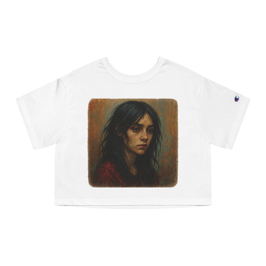 Cropped T-Shirt: Alternative Girl Edgy Art Tee Streetwear