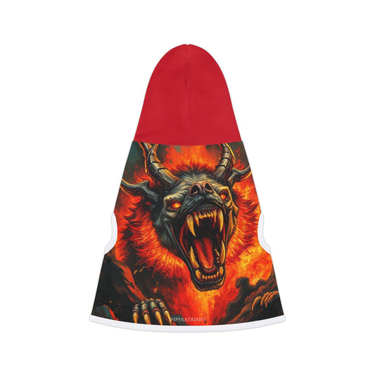 Beast Fierce Flames Pet Hoodie - Cozy and Stylish Dog Apparel for Trendy Pets