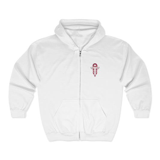 Unisex Simple Full Zip Hoodie with Sword Design - Cozy & Stylish for Everyday Wear Y2k Gen-z