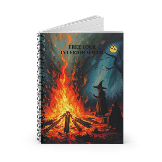 Free Your Interior Witch Spiral Notebook - Ruled Line | Perfect for Creativity & Witchy Vibes