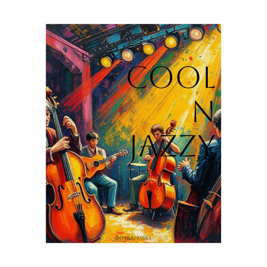 Cool N Jazzy Matte Vertical Poster - Colorful Jazz Art for Music Lovers