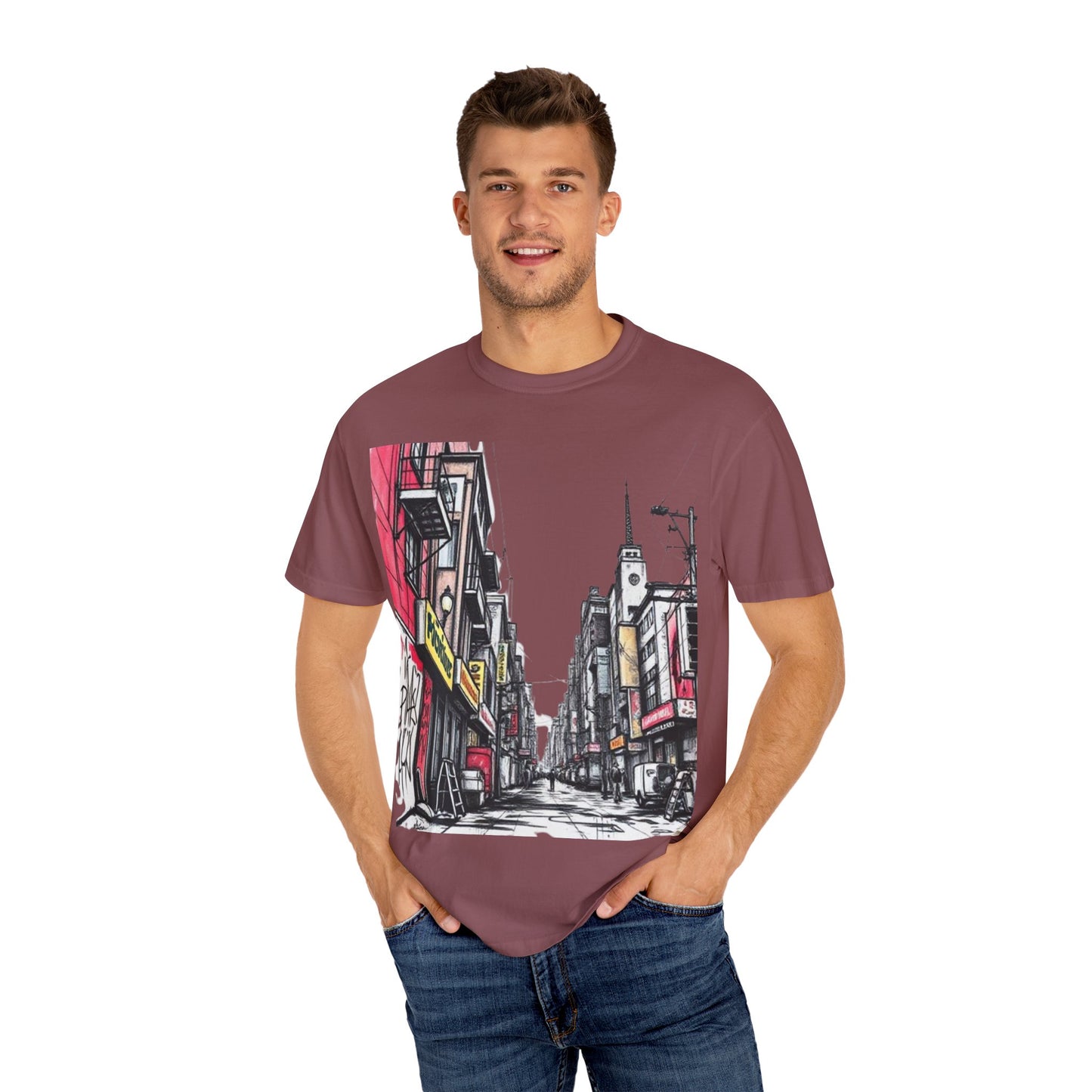Urban Street Art Unisex Garment-Dyed T-Shirt - Perfect for Art Lovers & Casual Wear