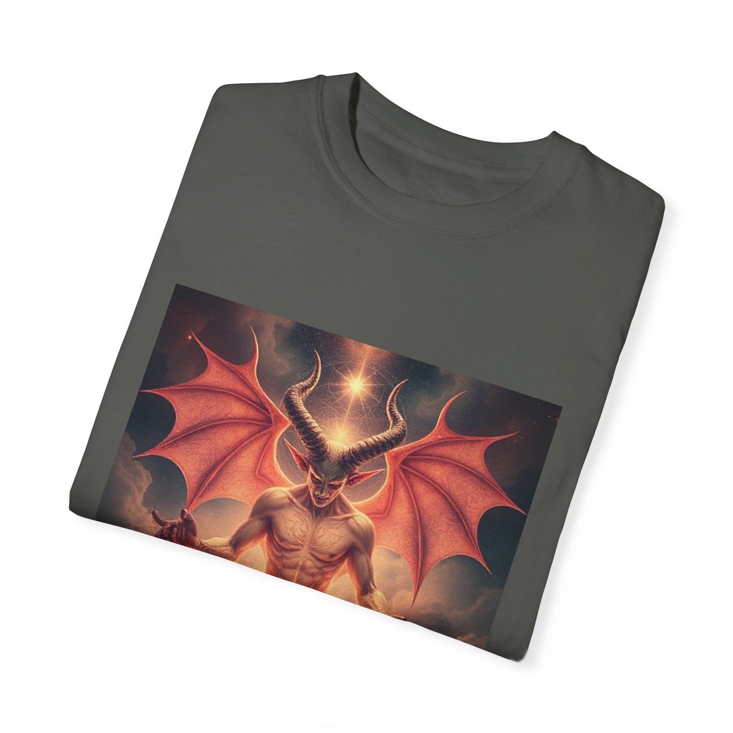 Mystic Goth Rock Emo Unisex Garment-Dyed Devil Artwork T-Shirt - Imperatrixies Design