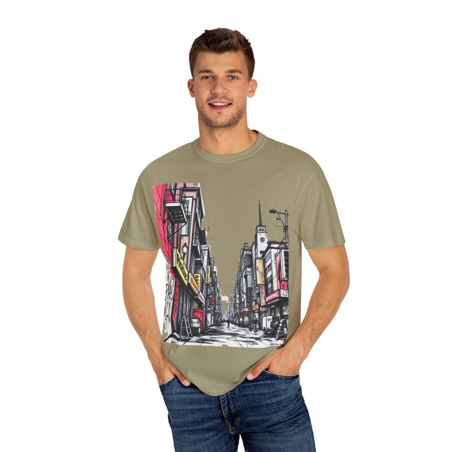 Urban Street Art Unisex Garment-Dyed T-Shirt - Perfect for Art Lovers & Casual Wear