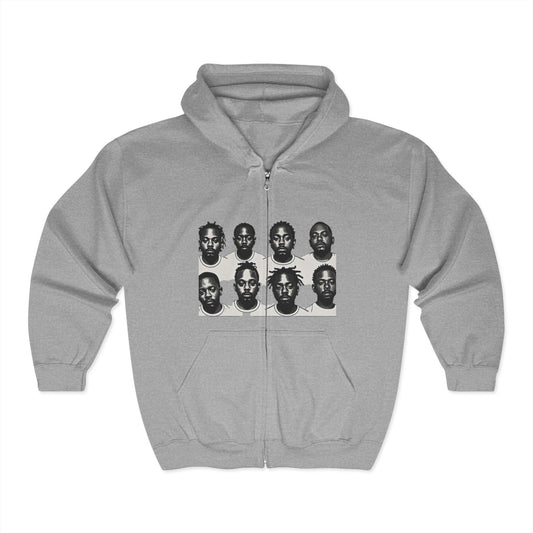 HipHop Rap Gen-z Zip-Up Hoodie - Unisex Heavy Blend™ with Custom Design