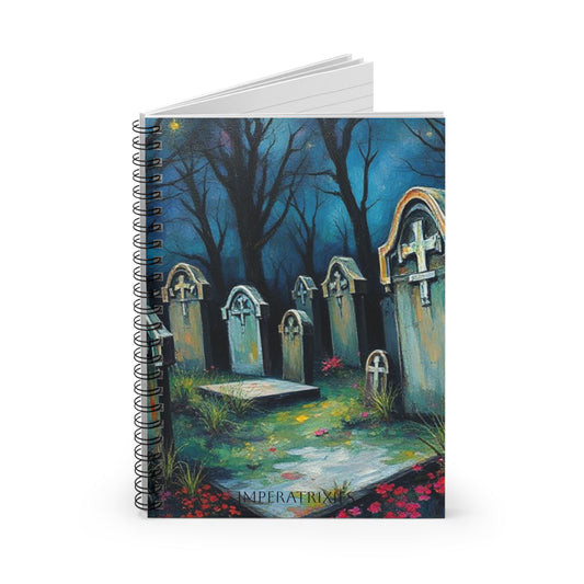Gothic Graveyard Spiral Notebook - Perfect for Horror Lovers & Creative Souls