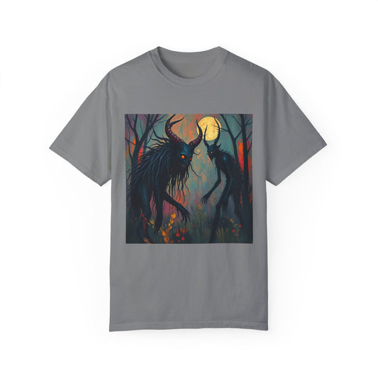 Mystical Goth Forest Creatures T-shirt | Unisex Garment-Dyed Tee