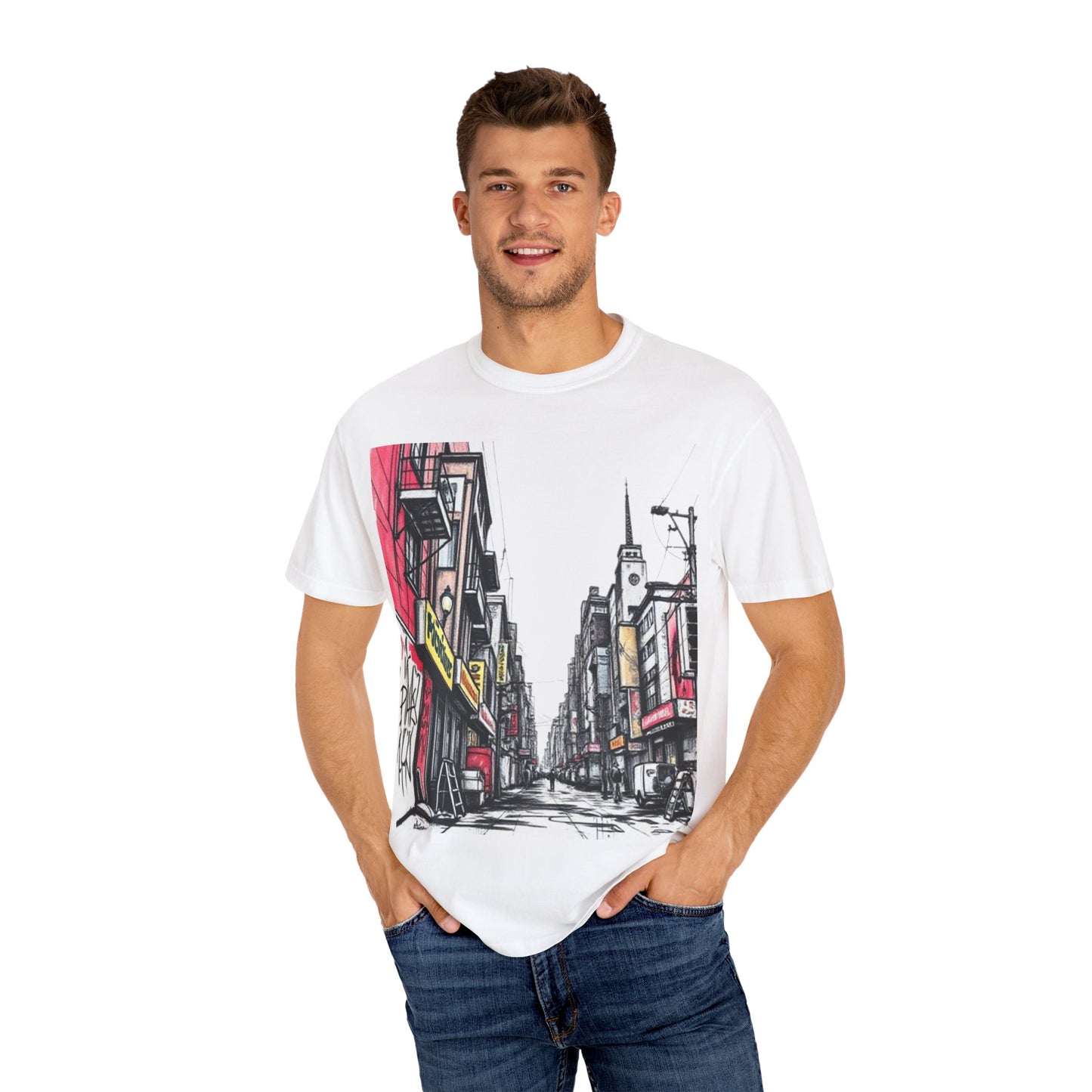 Urban Street Art Unisex Garment-Dyed T-Shirt - Perfect for Art Lovers & Casual Wear