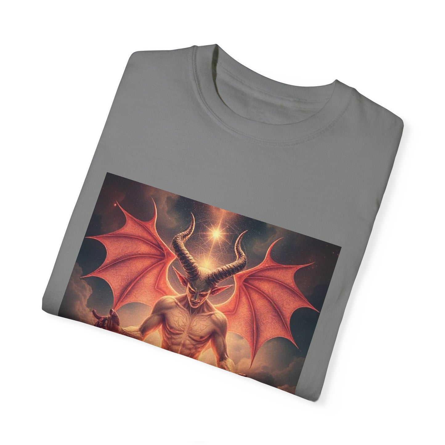 Mystic Goth Rock Emo Unisex Garment-Dyed Devil Artwork T-Shirt - Imperatrixies Design
