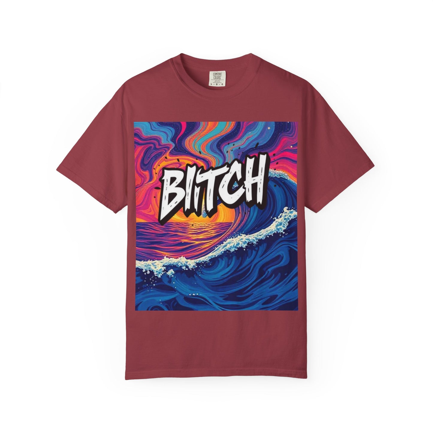 "BITCH" Vibrant Wave Graphic Unisex T-Shirt - imperatrixies