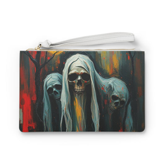 Gothic Skull Clutch Bag - Edgy Horror-Inspired Fashion Accessory
