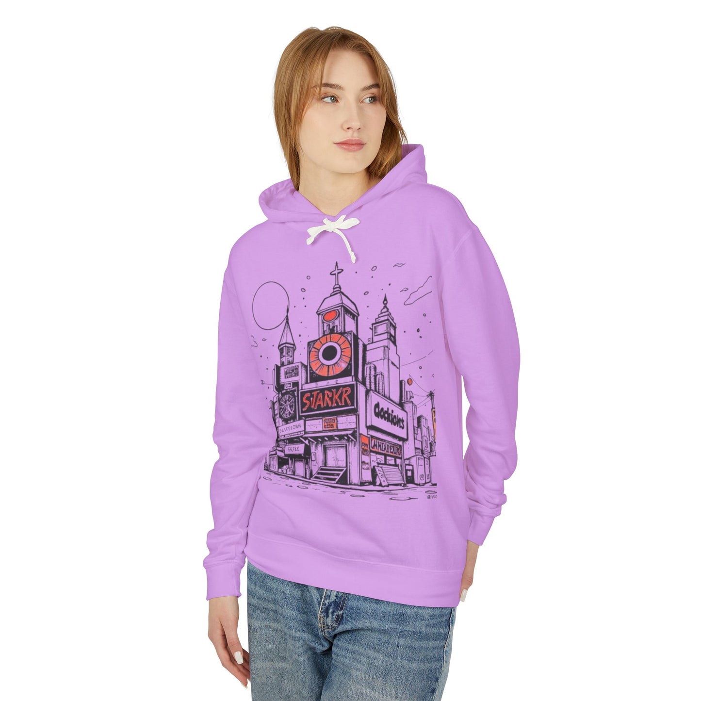 Urban Art Unisex Lightweight Hooded Sweatshirt - 'Trixies'