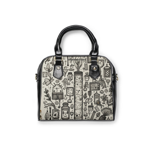Ignorant Style Artistic Shoulder Handbag with Whimsical Design