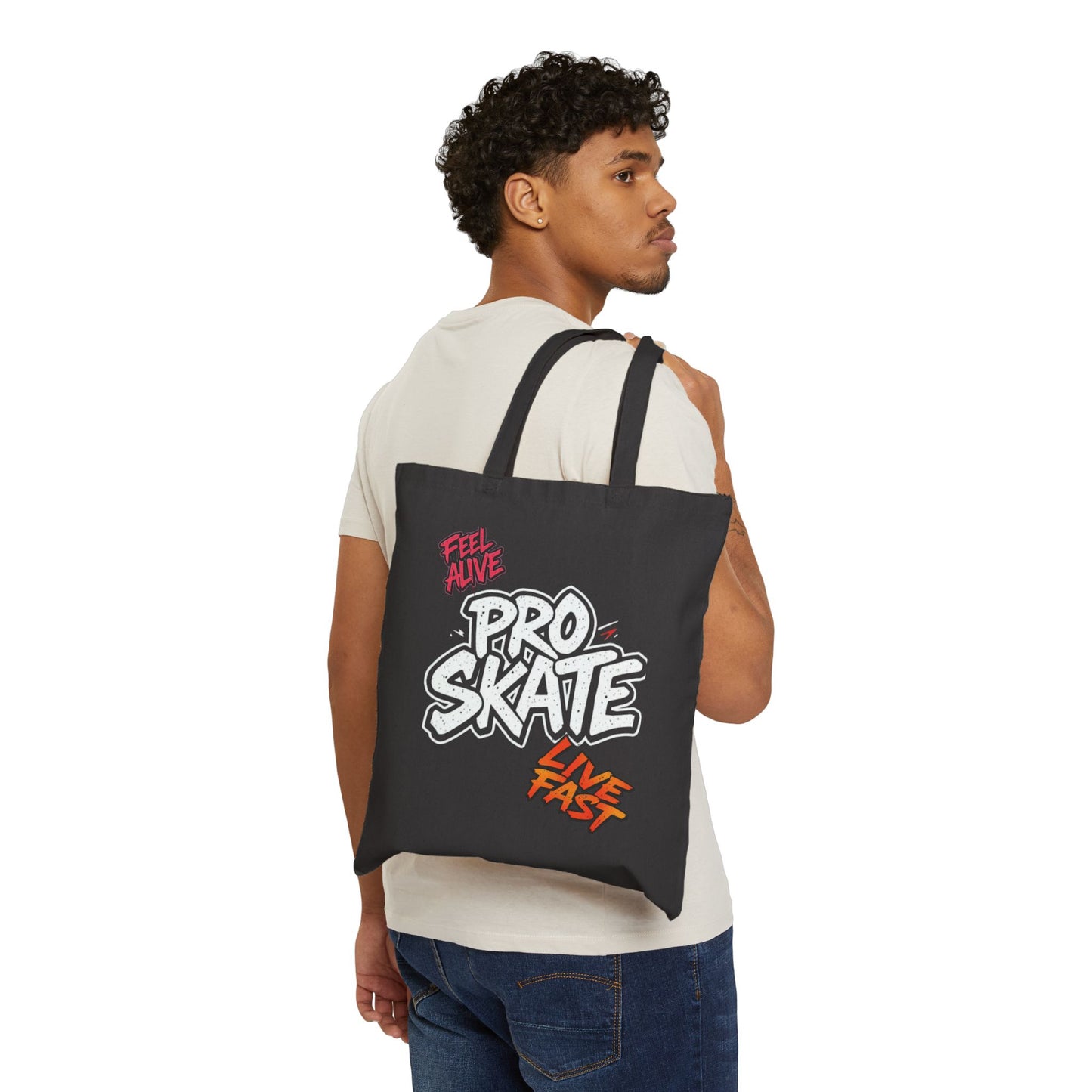 Bolsa tote de lona de algodão com arte de estrela do rock mística gótica - ecológica e estilosa