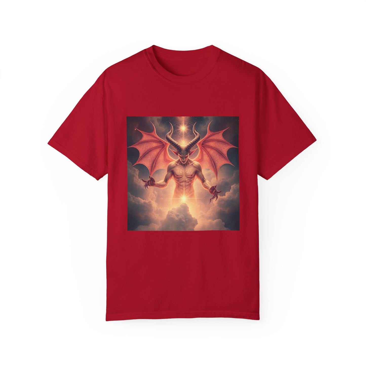 Mystic Goth Rock Emo Unisex Garment-Dyed Devil Artwork T-Shirt - Imperatrixies Design