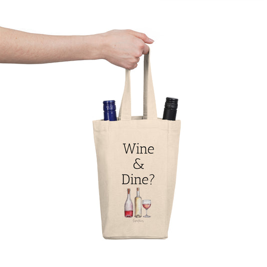 Wine & Dine Double Wine Tote Bag – Perfect for Wine Lovers