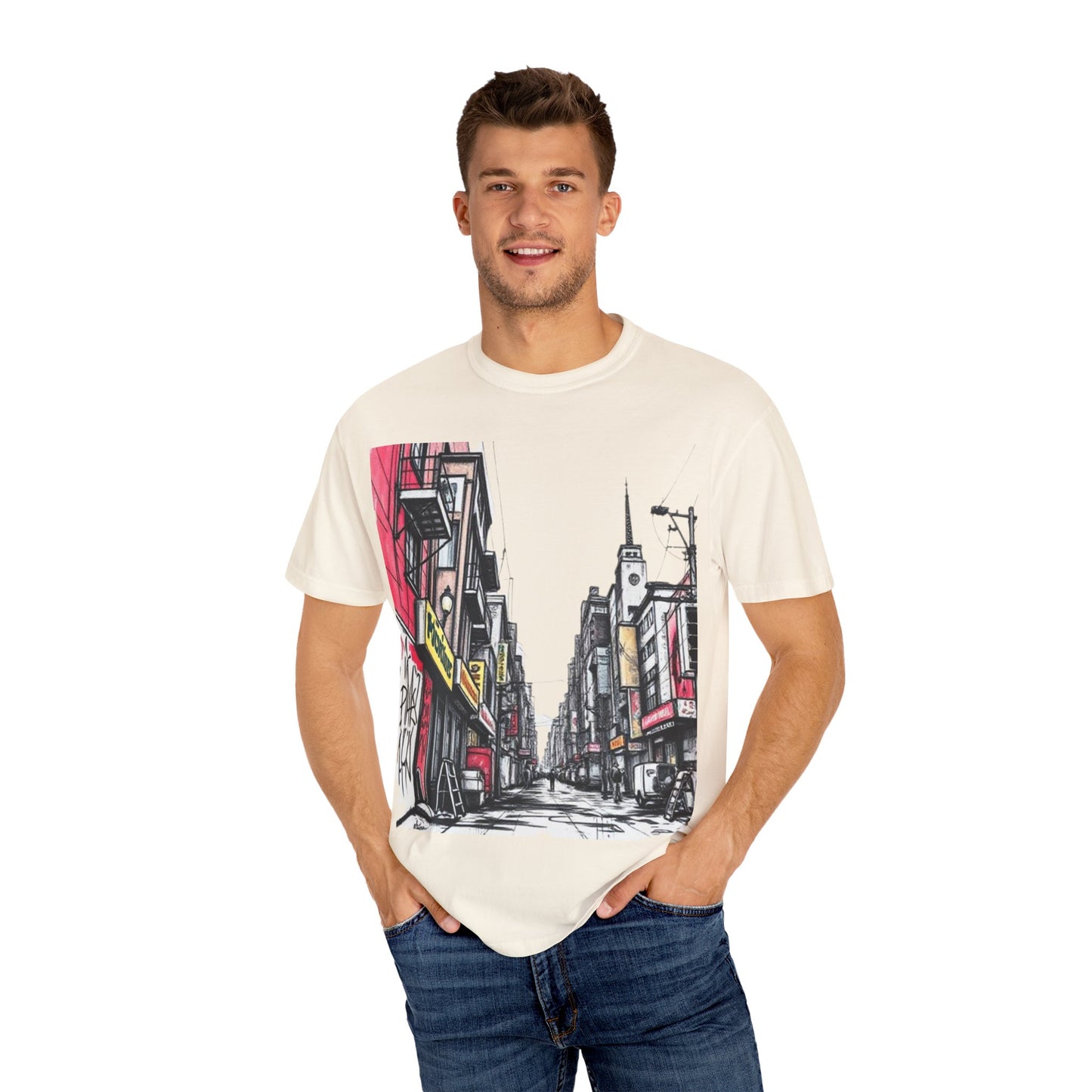 Urban Street Art Unisex Garment-Dyed T-Shirt - Perfect for Art Lovers & Casual Wear