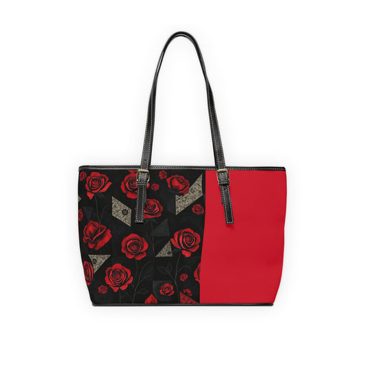 Red Roses Elegant Classy PU Leather Shoulder Bag